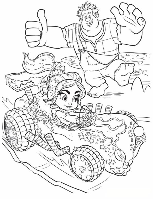 Ralph Vanellope, kleurplaat van Wreck it Ralph