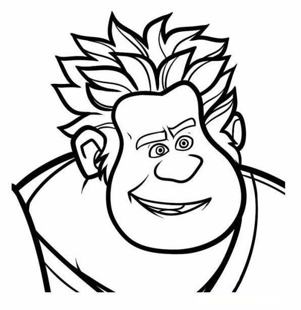 Ralph, kleurplaat van Wreck it Ralph