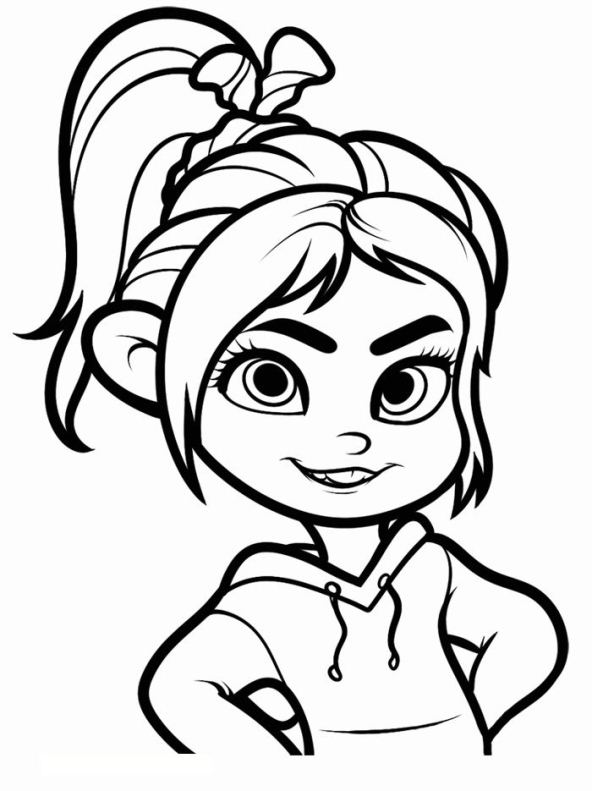 Vanellope, kleurplaat van Wreck it Ralph