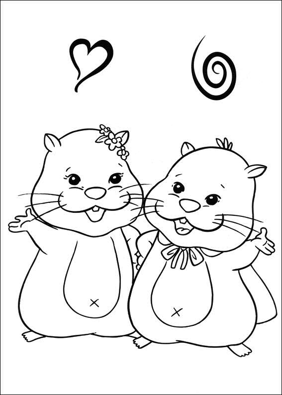 Zhu Zhu Pets 36, kleurplaat van Zhu Zhu Pets
