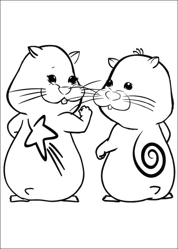 Zhu Zhu Pets 21, kleurplaat van Zhu Zhu Pets