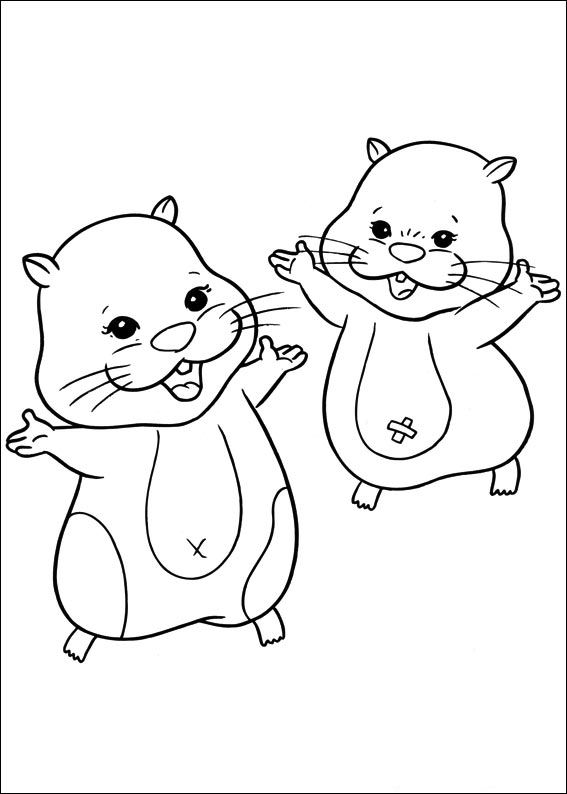 Zhu Zhu Pets 10, kleurplaat van Zhu Zhu Pets
