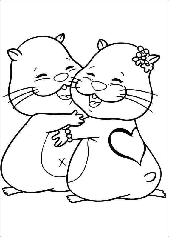 Zhu Zhu Pets 3, kleurplaat van Zhu Zhu Pets