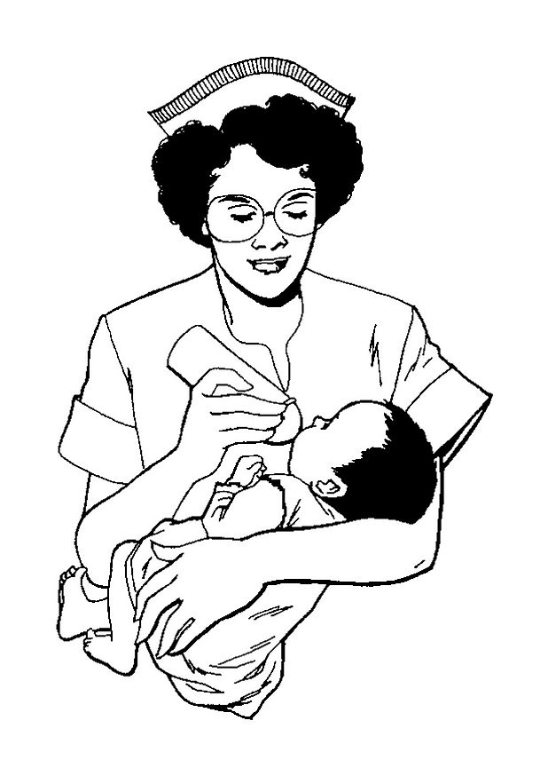 Verpleegkundige geeft baby de fles