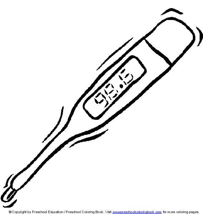 Print Thermometer kleurplaat