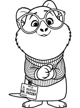 Dr Fuzzby Therapist, kleurplaat van Zootropolis 2